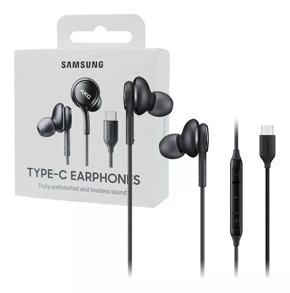 Auricular Samsung Akg Tipo C Original Negro/ Note 10 - alta señal