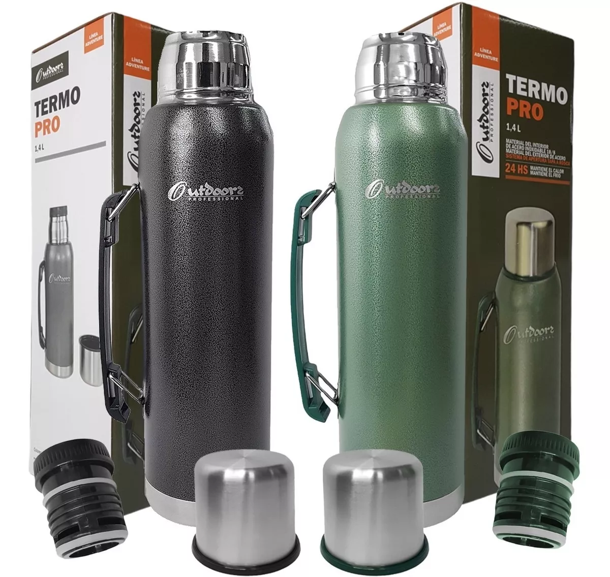 Termo Acero Driven 1.3 Lt 24 Hs Frio Calor Capa Inoxidable Color Arena