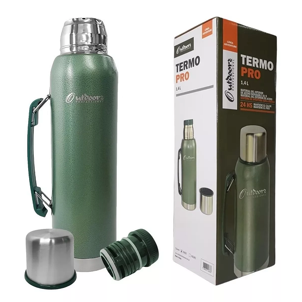 Termo Acero Driven 1.3 Lt 24 Hs Frio Calor Capa Inoxidable Color Arena