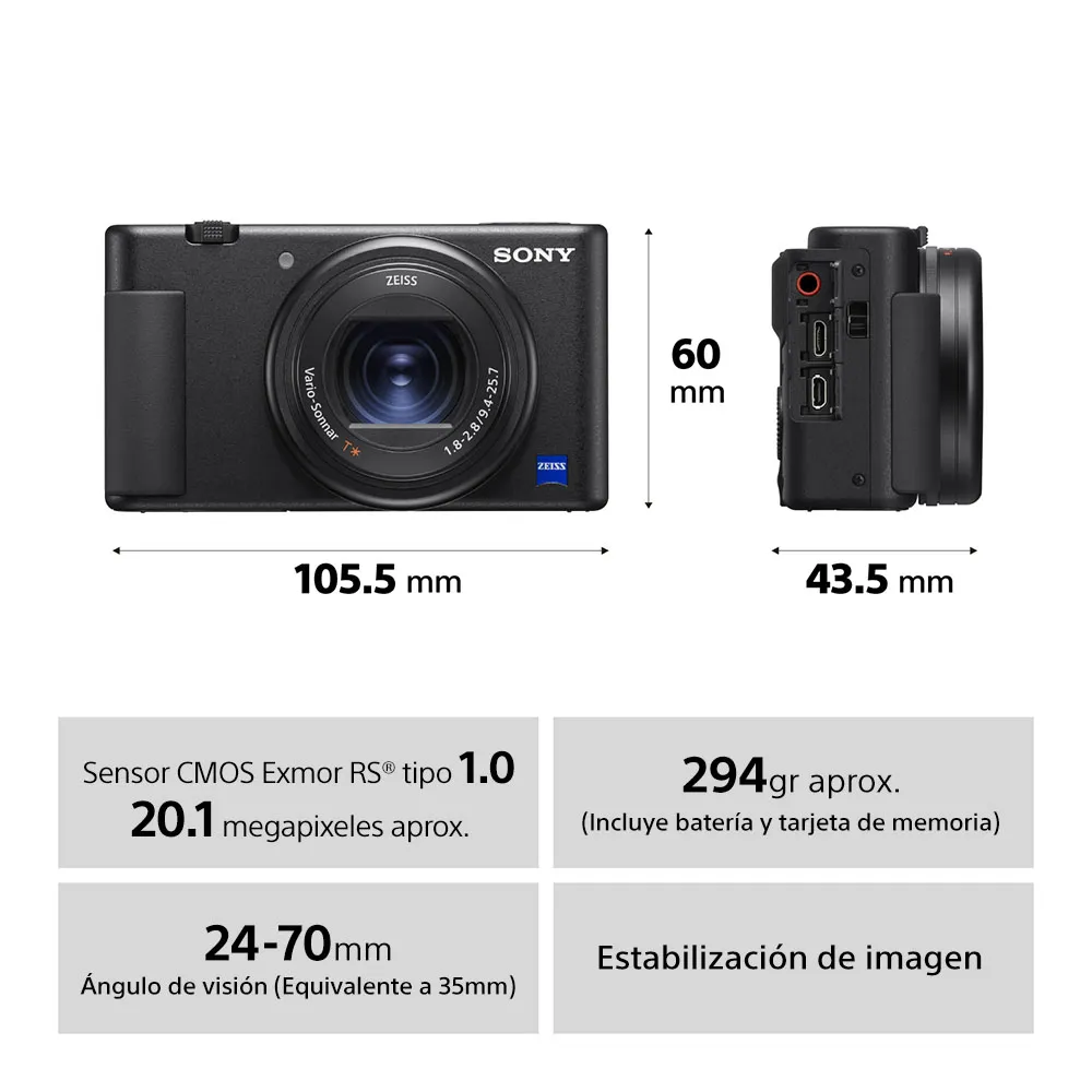 Comprá Cámara Sony ZV-E1 Cuerpo - Negro - Envios a todo el Paraguay