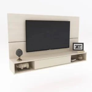 Panel de TV Flotante Delos 32" a 50" Fineline Crema