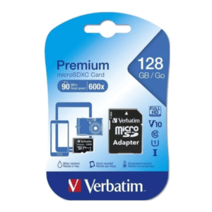 Tarjeta de Memoria Micro SD Verbatim 128gb C10 V10