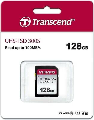 Tarjeta de Memoria SD Transcend 128GB C10 V10 UHS-I SD 300S