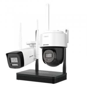Kit de Cámara de Seguridad Hikvision Tipo bala de 4 MP H.265 + PTDome WiFi NVS