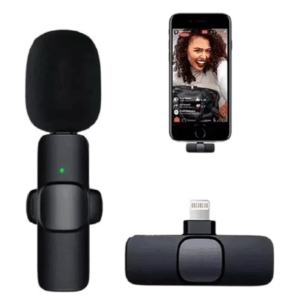 Micrófono Corbatero Waggs Inalámbrico Lightning y Usb-C