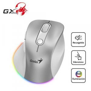 MOUSE GENIUS ERGO 9000S PRO 2.4GHZ+BT  SILVER