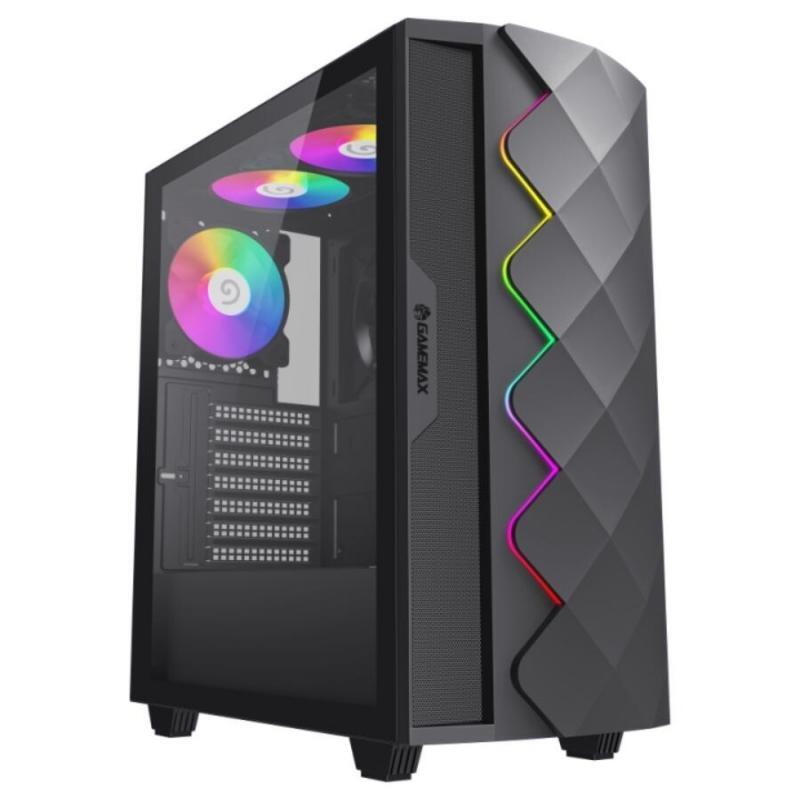 Gabinete Mid Tower Gamemax Diamond CP BK 4 Fan Argb Vidrio Templado 48679 1