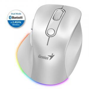 MOUSE GENIUS ERGO 9000S PRO 2.4GHZ+BT PEARL WHITE