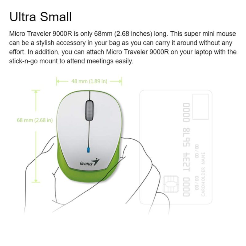 Version 1.0.0 mouse genius micro traveler 9000r green inalambrico usb 59982e92c3