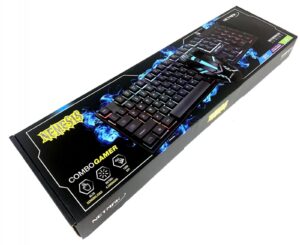 NETMAK COMBO GAMER / TECLADO RETROILUMINADO + MOUSE GAMER+ AURICULARES + PAD MOUSE / NM-GC479