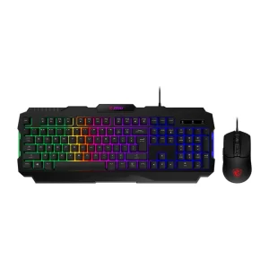 COMBO GAMING TECLADO + MOUSE MSI FORGE GK100/ USB/ RGB/ NEGRO