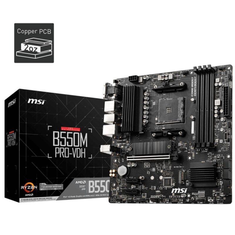 mother msi b550m pro vdh am4 h dp v m 2 ddr4