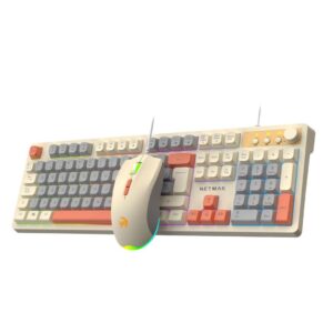 NETMAK TECLADO Y MOUSE MINIMALISTA LED USB NM-TM34